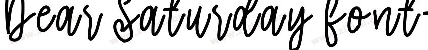 Dear Saturday Font字体转换